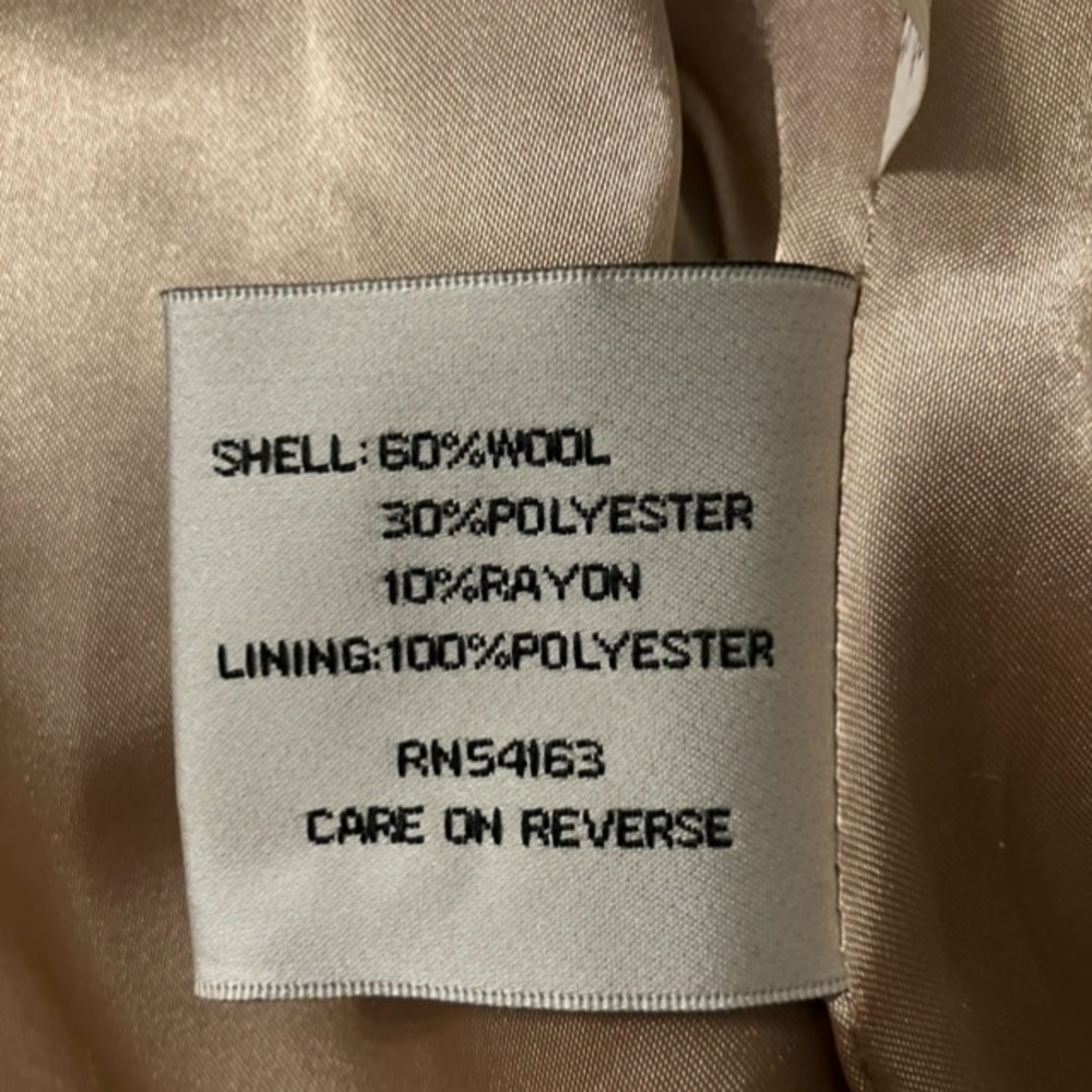 Kenneth Cole Women’s Knee Length Wool Blend Coat – Size 10 - Picture 9 of 11